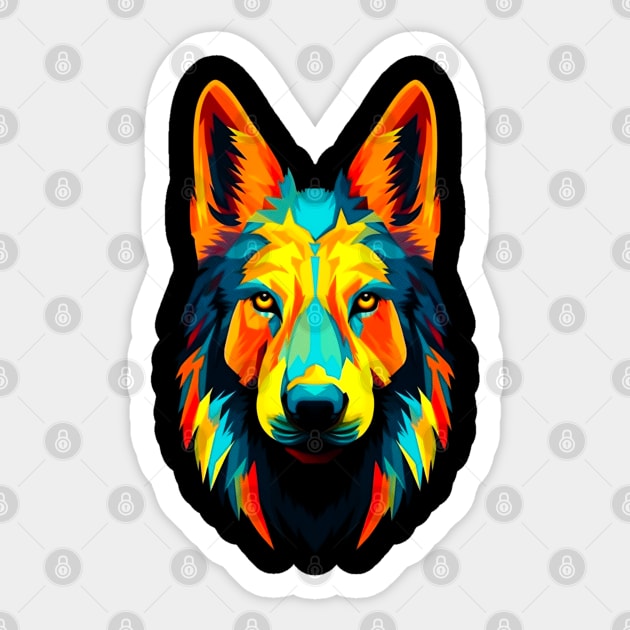 Dog Face Sticker by Allbestshirts